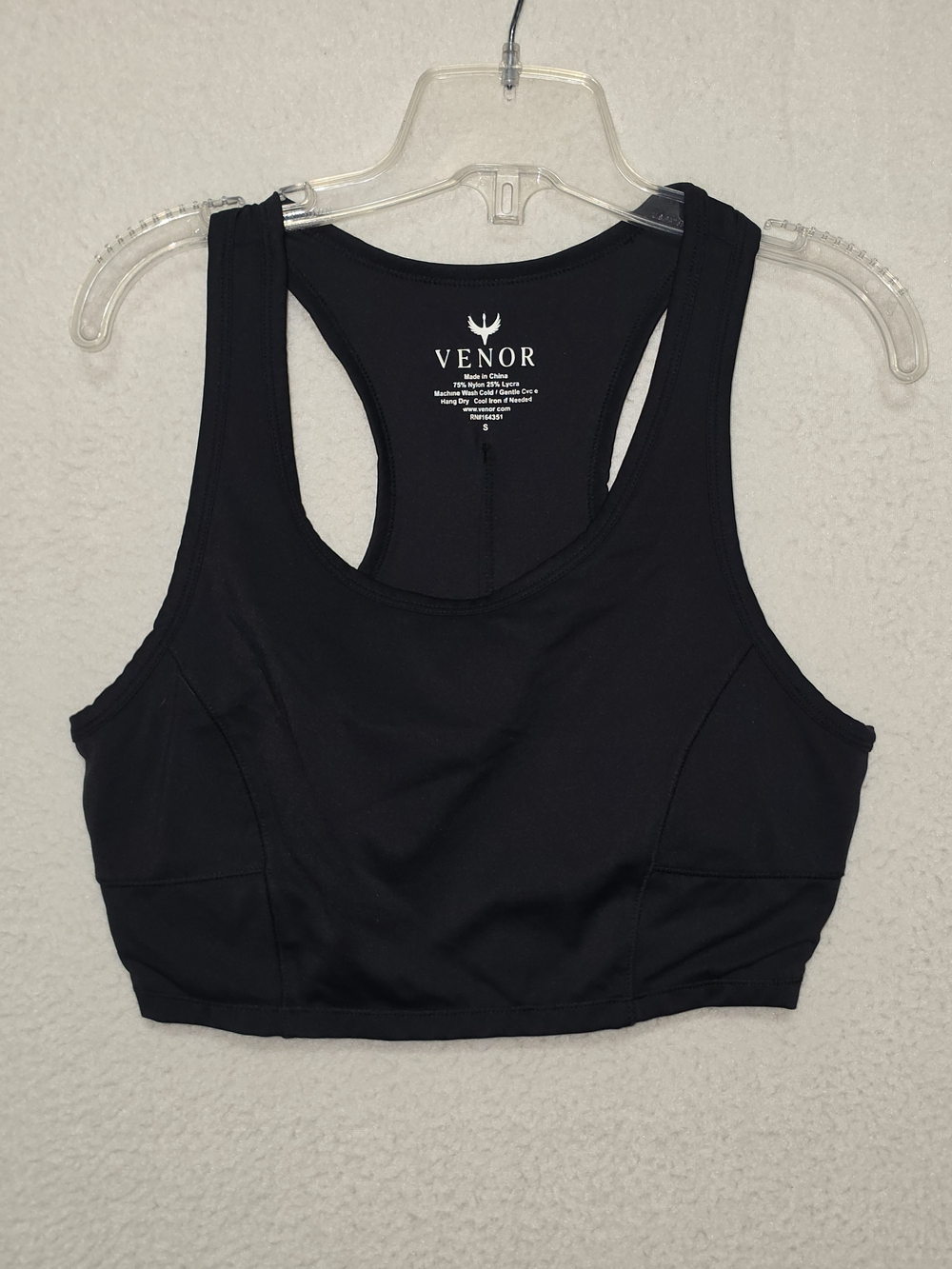 Black Racerback Sports Bra - Venor Active Support